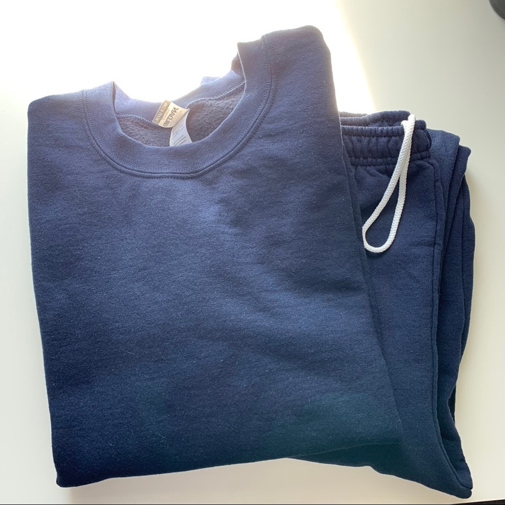 Navy Blue Sweatsuit Set